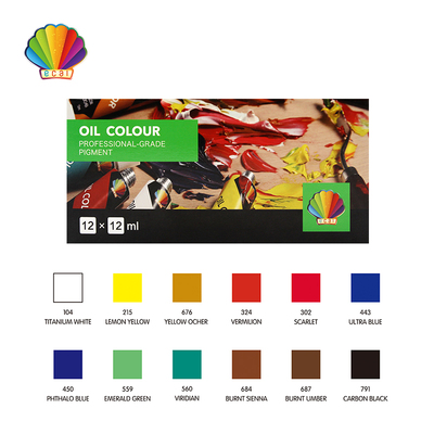 Professional grade-Oil color 12ml*12colors