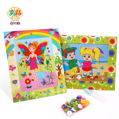 Creative button painting