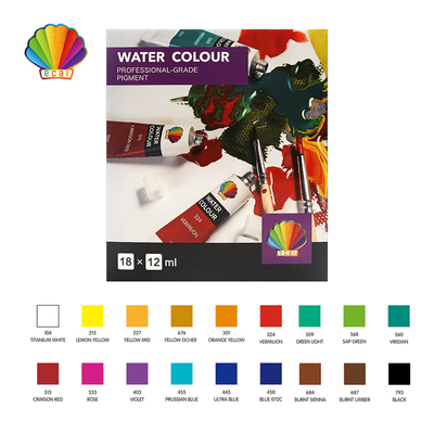 Professional grade-Water color 12ml*18colors