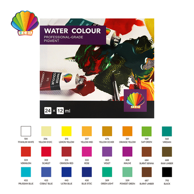 Professional grade-Water color 12ml*24colors